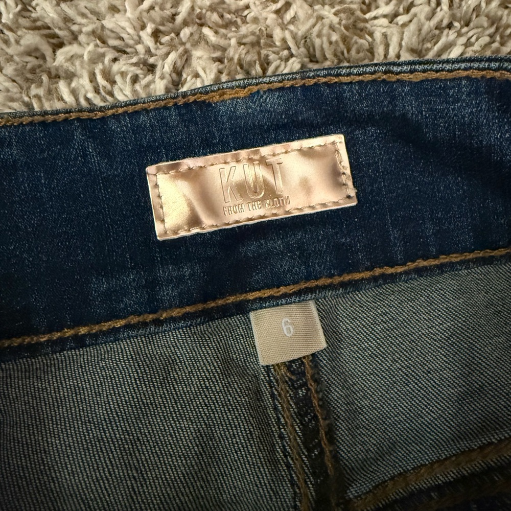 Kut from the Kloth Medium Blue Wide Leg Jeans - Picture 10 of 11